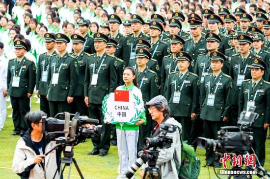 第七届世界军人运动会运动员村正式开村，中国代表团首批入住