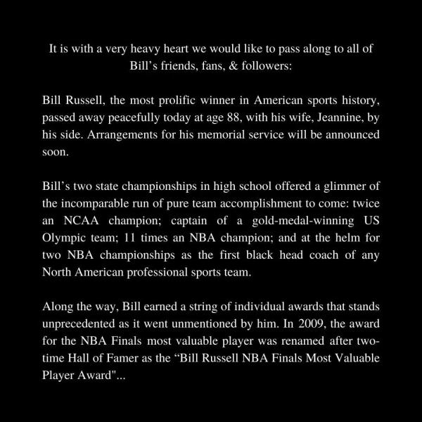 比尔拉塞尔夺冠_比尔·拉塞尔nba总决赛最有价值球员奖杯什么做的_nba比尔拉塞尔奖杯