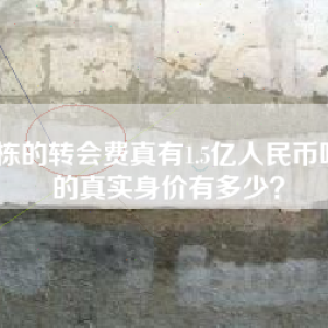 张呈栋转会费为何炒至1.5亿？他的真实身价到底多少？