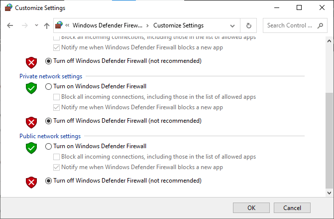 不推荐关闭 Windows Defender 防火墙。修复英雄联盟登录会话出现意外错误